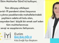 BALBALOĞLU, TÜM MUHTARLARA SEVGİ VE SAYGILARINI İLETTİ