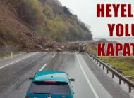 ALAPLI-AKÇAKOCA YOLUNDA HEYELAN: YOL KAPANDI!