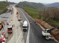 ÇÖKEN YOL ÇALIŞMALARI HAVADAN GÖRÜNTÜLENDİ