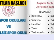 GSB SPOR OKULLARI AÇILDI