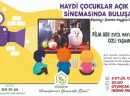 BELEDİYEDEN ÇOCUKLARA AÇIK HAVADA ANİMASYON FİLMİ