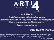 ARTI 4 AKADEMİ’DEN TÜM ÖĞRENCİLERE ANLAMLI MESAJ