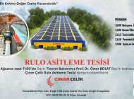 ÇINAR ÇELİK RULO ASİTLEME TESİSİ TÖRENLE AÇILIYOR