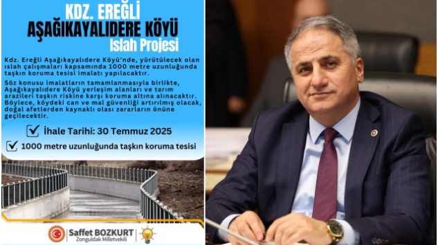 AŞAĞIKAYALIDERE’DE TAŞKIN KORUMA TESİSİ YAPILACAK