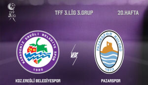 KDZ. EREĞLİ BELEDİYESPOR, PAZARSPOR’A 3-0 MAĞLUP OLDU