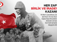 ERDEMİR ÇANAKKALE ZAFERİ VE ŞEHİTLERİ ANDI