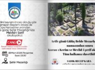 ARİFE GÜNÜ MEVLİDLERİNE DAVET…