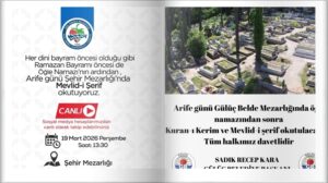 ARİFE GÜNÜ MEVLİDLERİNE DAVET…