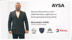 AYSA OTOMOTİV Y.K. BAŞKANI AYDIN’DAN KUTLAMA MESAJI