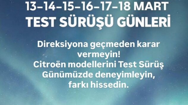 AYSA’DAN CİTROEN MODELLERİ TEST SÜRÜŞ GÜNLERİNE DAVET