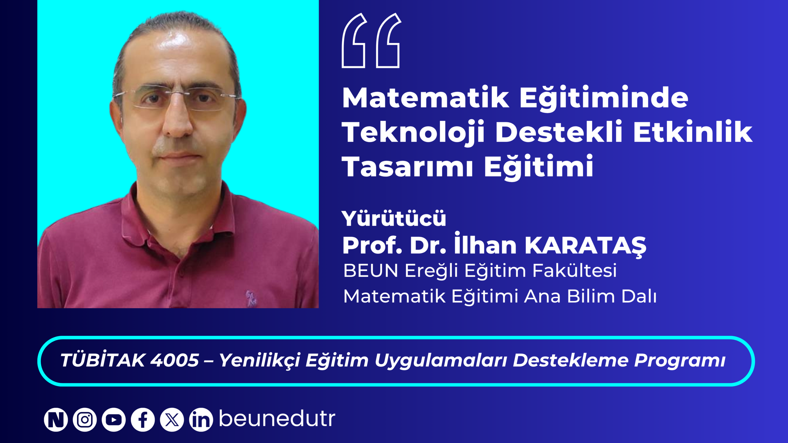 KARATAŞ HOCA, PROJESİNİ TUBİTAK DESTEĞİ İLE SÜRDÜRECEK