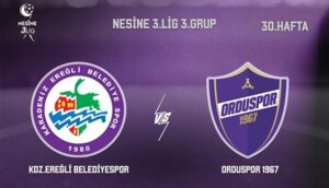 KDZ. EREĞLİ BELEDİYESPOR: 5, ORDUSPOR 1967: 3