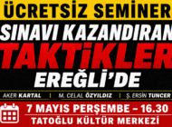 YKS VE LGS’YE KAZANDIRAN TAKTİKLER YENİDEN EREĞLİ’DE