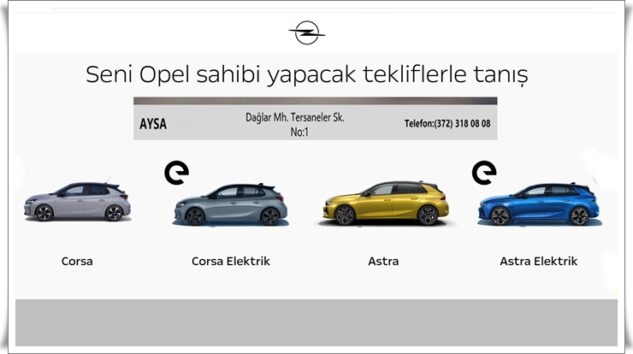 AYSA OTOMOTİV’DE OPEL SAHİBİ YAPACAK %0 FAİZLİ TEKLİFLER