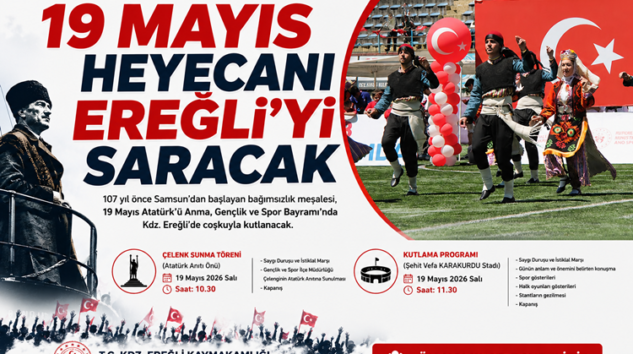 KDZ. EREĞLİ’DE 19 MAYIS PROGRAMI AÇIKLANDI