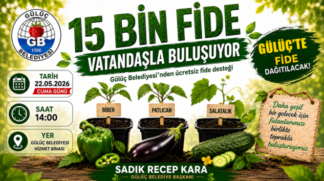 GÜLÜÇ BELEDİYESİ SEBZE FİDESİ DESTEĞİNDE BULUNACAK
