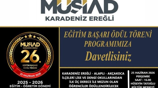 MÜSİAD’DAN EĞİTİM BAŞARI ÖDÜL TÖRENİNE DAVET