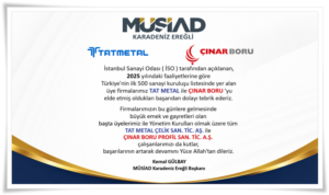 GÜLBAY, ISO 500’DE YER ALAN BÖLGE FİRMALARINI KUTLADI