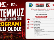 KDZ. EREĞLİ’DE 15 TEMMUZ PROGRAMI BELLİ OLDU