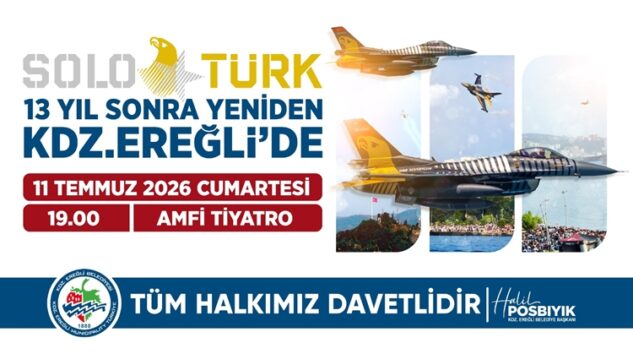 EREĞLİ, SOLOTÜRK F16 EKİBİNİ HEYECANLA BEKLİYOR!