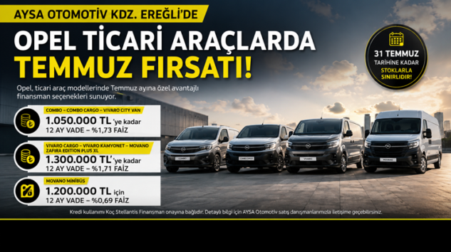 OPEL TİCARİ ARAÇLARDA FIRSATLAR AYSA OTOMOTİV’DE