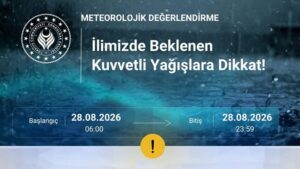 KUVVETLİ YAĞIŞ UYARISI!