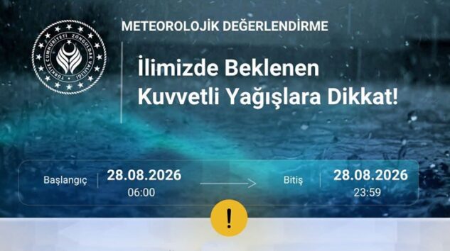 KUVVETLİ YAĞIŞ UYARISI!