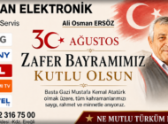 UZMAN ELEKTRONİK ALİ OSMAN ERSÖZ ZAFER BAYRAMINI KUTLADI