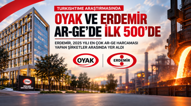 OYAK VE ERDEMİR AR-GE 500 LİSTESİNDE ÜST SIRALARDA