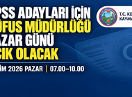 İLÇE NÜFUS MÜDÜRLÜĞÜ DUYURDU