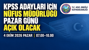 İLÇE NÜFUS MÜDÜRLÜĞÜ DUYURDU