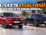 CITROËN C4 VE C4 X’TE EYLÜL FIRSATI AYSA’DA