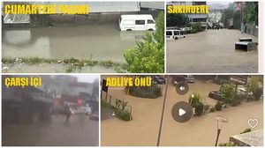 ÖNLEMLER YETMEDİ; EREĞLİ YOĞUN YAĞMURA TESLİM OLDU!