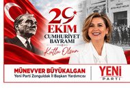 MÜNEVVER BÜYÜKALGAN CUMHURİYET BAYRAMINI KUTLADI
