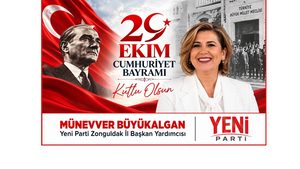 MÜNEVVER BÜYÜKALGAN CUMHURİYET BAYRAMINI KUTLADI