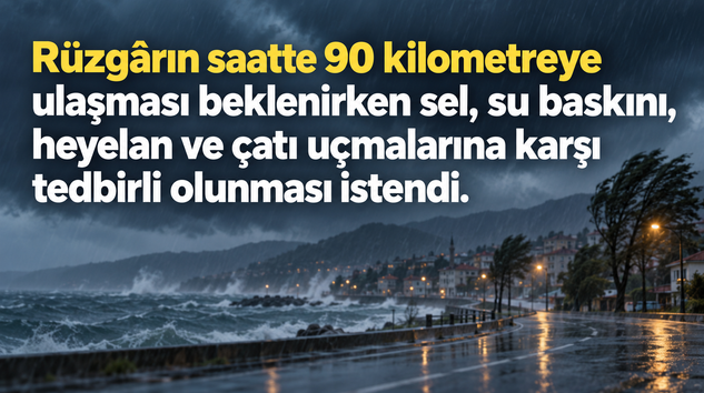 ŞİDDETLİ YAĞIŞ VE FIRTINA UYARISI!